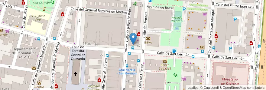 Mapa de ubicacion de Parroquia de San Germán en Spanien, Autonome Gemeinschaft Madrid, Autonome Gemeinschaft Madrid, Área Metropolitana De Madrid Y Corredor Del Henares, Madrid.