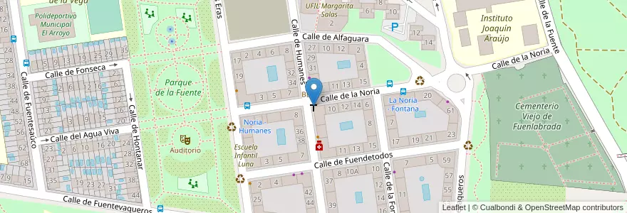 Mapa de ubicacion de Parroquia de Santa Ana en Испания, Мадрид, Мадрид, Área Metropolitana De Madrid Y Corredor Del Henares, Fuenlabrada.