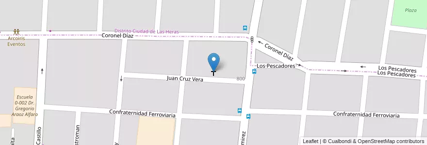 Mapa de ubicacion de Parroquia de Santo Domingo y Santa Catalana de Siena en アルゼンチン, チリ, メンドーサ州, Departamento Las Heras.
