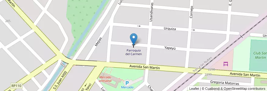 Mapa de ubicacion de Parroquia del Carmen en Argentina, Salta, Capital, Municipio De Salta, Salta.