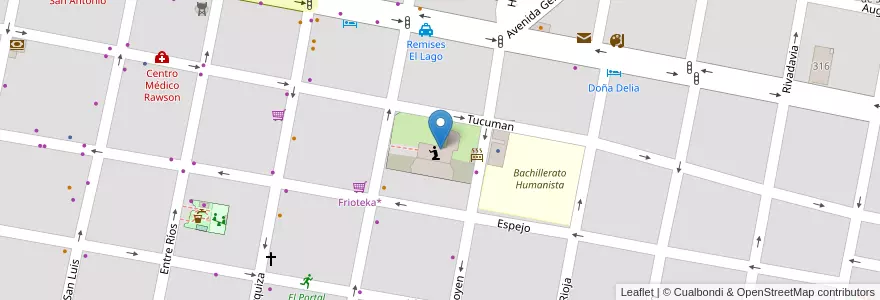Mapa de ubicacion de Parroquia Inmaculada Concepción en الأرجنتين, إنتري ريوس, Departamento Concordia, Distrito Suburbios, Concordia, Concordia.