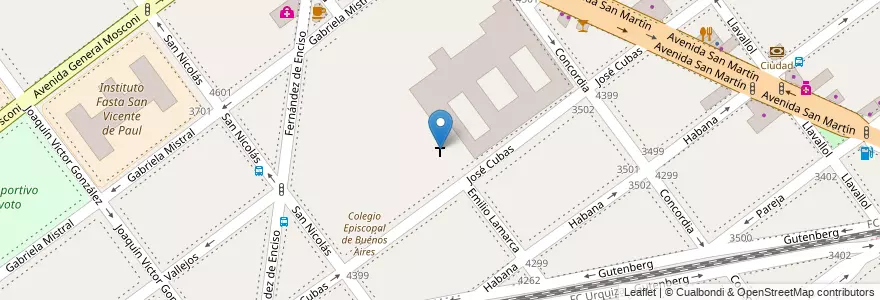 Mapa de ubicacion de Parroquia Inmaculada Concepción, Villa Devoto en 아르헨티나, Ciudad Autónoma De Buenos Aires, 부에노스아이레스, Comuna 11.