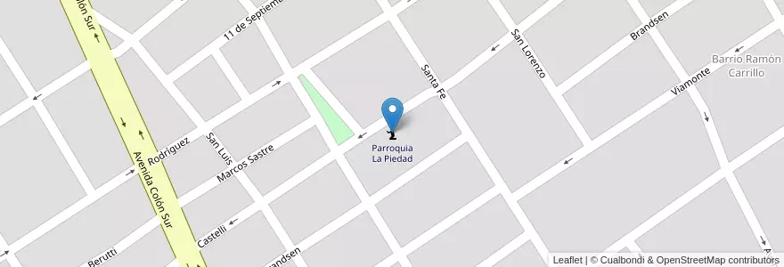 Mapa de ubicacion de Parroquia La Piedad en Argentina, Santiago Del Estero, Departamento Capital, Santiago Del Estero.