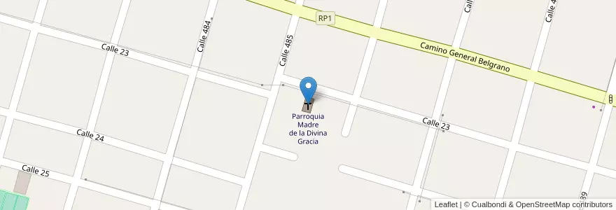 Mapa de ubicacion de Parroquia Madre de la Divina Gracia, Gonnet en Argentina, Buenos Aires, Partido De La Plata, Manuel B. Gonnet.