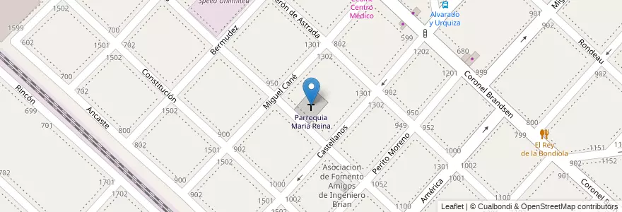 Mapa de ubicacion de Parroquia Maria Reina en 阿根廷, 布宜诺斯艾利斯省, Partido De La Matanza.