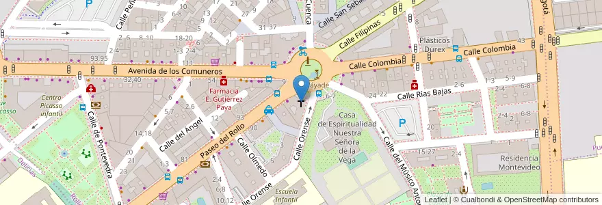 Mapa de ubicacion de Parroquia Nombre de María en Espanha, Castela E Leão, Salamanca, Campo De Salamanca, Salamanca.