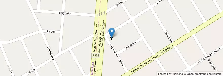 Mapa de ubicacion de Parroquia "Nuestra Señora de Itatí" en Argentina, Buenos Aires, Partido De Florencio Varela.