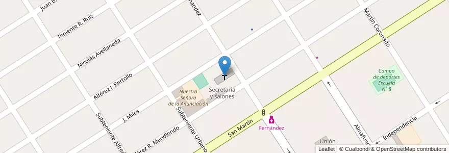 Mapa de ubicacion de Parroquia Nuestra Señora de la Anunciación en Arjantin, Buenos Aires, Partido De Esteban Echeverría, Luis Guillón.