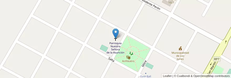 Mapa de ubicacion de Parroquia Nuestra Señora de la Asunción en Arjantin, Santiago Del Estero, Departamento General Taboada.