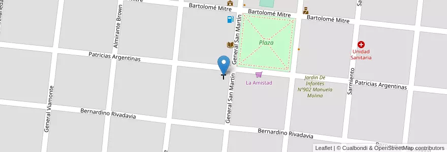 Mapa de ubicacion de Parroquia Nuestra Señora de la Guardia en Argentinien, Provinz Buenos Aires, Partido De General Viamonte, Baigorrita.