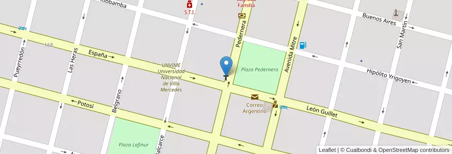 Mapa de ubicacion de Parroquia Nuestra Señora de la Merced en Argentinië, San Luis, General Pedernera, Villa Mercedes, Municipio De Villa Mercedes.