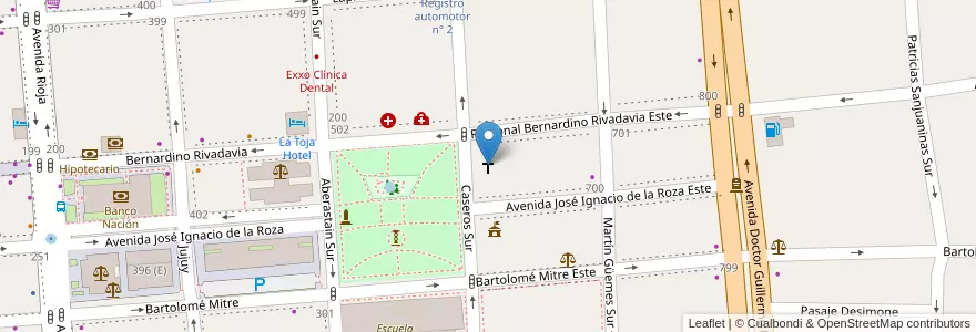 Mapa de ubicacion de Parroquia Nuestra Señora de La Merced en آرژانتین, San Juan, شیلی, Capital.
