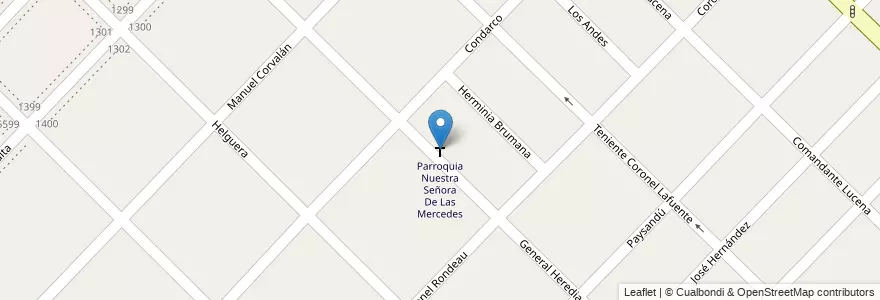 Mapa de ubicacion de Parroquia Nuestra Señora De Las Mercedes en Arjantin, Buenos Aires, Partido De Avellaneda, Wilde.