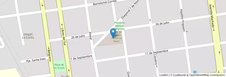 Mapa de ubicacion de Parroquia Nuestra Señora de Lujan en 阿根廷, 布宜诺斯艾利斯省, Partido De Chascomús, Chascomús.