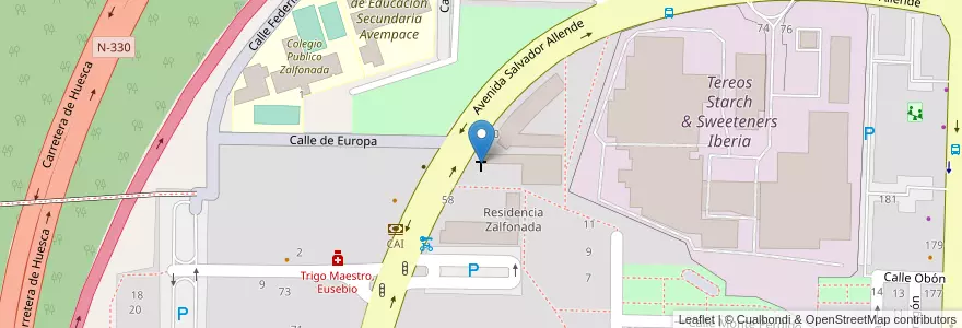 Mapa de ubicacion de Parroquia Nuestra Señora de Nazaret en Espanha, Aragão, Saragoça, Zaragoza, Saragoça.