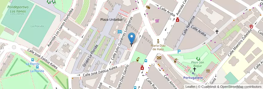 Mapa de ubicacion de Parroquia Nuestra Señora De Nazaret en 西班牙, 巴斯克, 比斯开, Bilboaldea, Portugalete.