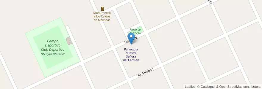 Mapa de ubicacion de Parroquía Nuestra Señora del Carmen en Аргентина, Буэнос-Айрес, Partido De Saavedra.