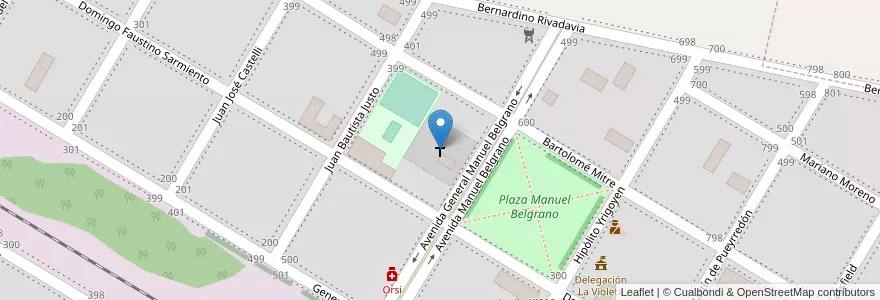 Mapa de ubicacion de Parroquia nuestra señora del Carmen en Argentina, Buenos Aires, Partido De Pergamino, La Violeta.