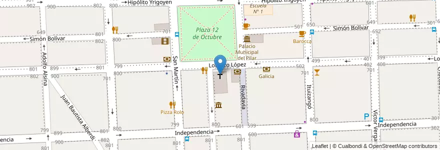 Mapa de ubicacion de Parroquia Nuestra Señora del Pilar en Аргентина, Буэнос-Айрес, Partido Del Pilar, Pilar.
