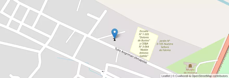 Mapa de ubicacion de Parroquia Nuestra Señora del Rosario de Pompeya en Argentinië, Chili, Mendoza, San Rafael, Distrito Ciudad De San Rafael, Departamento San Rafael.