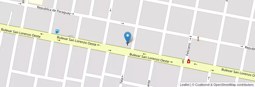 Mapa de ubicacion de Parroquia Nuestra Señora del Valle en الأرجنتين, إنتري ريوس, Departamento Concordia, Distrito Suburbios, Concordia, Concordia.