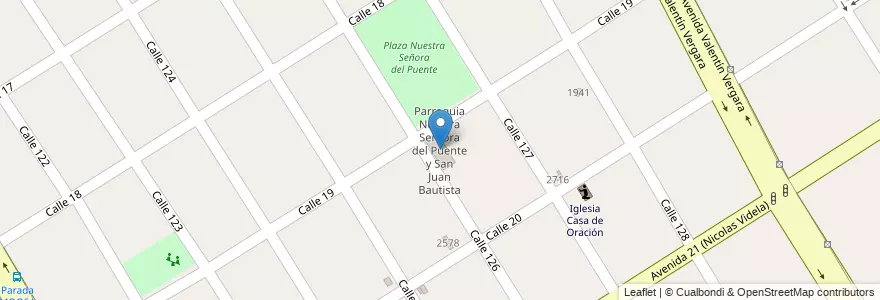 Mapa de ubicacion de Parroquia Nuestra Serñora del Puente y San Juan Bautista en Argentina, Buenos Aires, Partido De Berazategui, Berazategui.