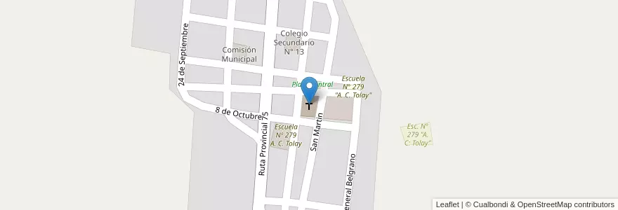 Mapa de ubicacion de Parroquia Nuestra Sra. del Rosario en Argentinië, Jujuy, Departamento Cochinoca, Municipio De Abdón Castro Tolay.