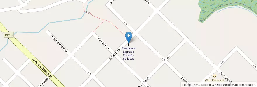 Mapa de ubicacion de Parroquia Sagrado Corazón de Jesús en Arjantin, Buenos Aires, Partido De Ensenada.