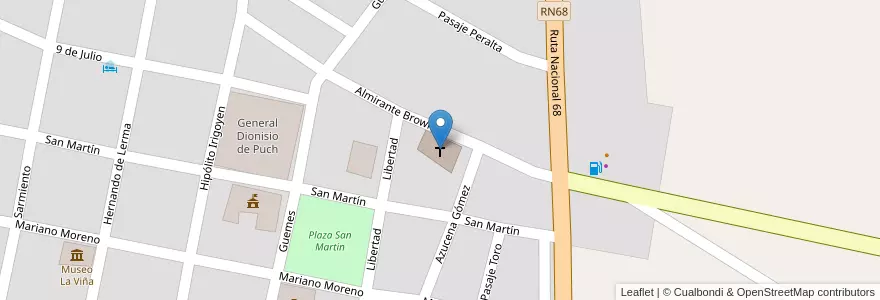 Mapa de ubicacion de Parroquia San Antonio de Padua en Arjantin, Salta, La Viña, Municipio De La Viña, La Viña.