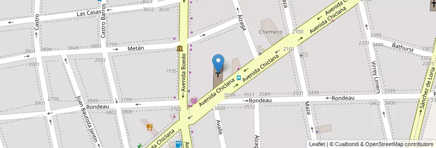 Mapa de ubicacion de Parroquia San Bartolome Apostol, Boedo en Arjantin, Ciudad Autónoma De Buenos Aires, Comuna 5, Comuna 4, Buenos Aires.