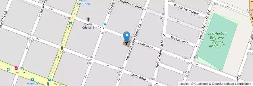 Mapa de ubicacion de Parroquia San Jerónimo en Argentina, Córdova, Departamento Capital, Pedanía Capital, Córdoba, Municipio De Córdoba.