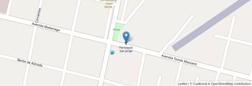 Mapa de ubicacion de Parroquia San Jorge en الأرجنتين, Corrientes, Departamento Goya, Municipio De Goya.
