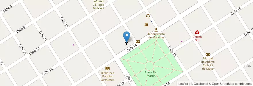 Mapa de ubicacion de Parroquia San José en Arjantin, Santa Fe, Municipio De Gödeken, Departamento Caseros.