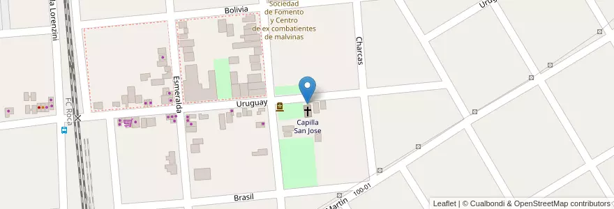 Mapa de ubicacion de Parroquia San Jose en 阿根廷, 布宜诺斯艾利斯省, Partido De San Vicente.