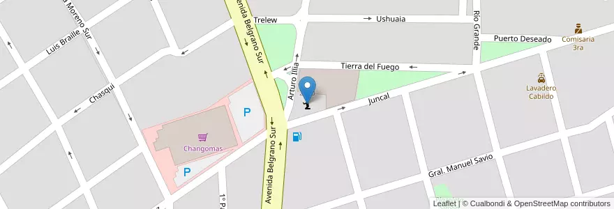 Mapa de ubicacion de Parroquia San Jose de Belgrano en アルゼンチン, サンティアゴ・デル・エステロ州, Departamento Capital, Santiago Del Estero.