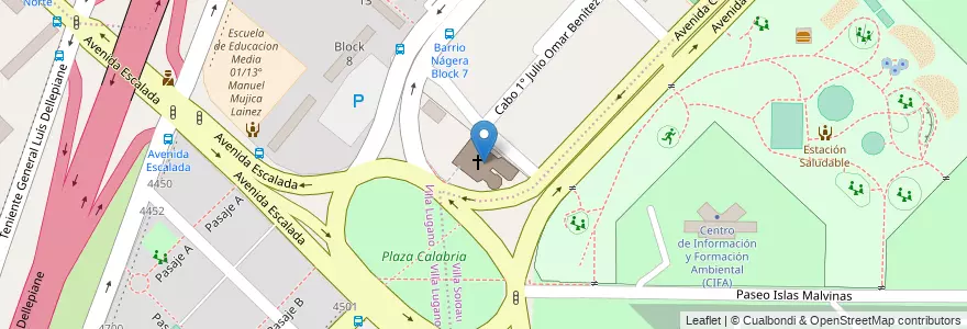 Mapa de ubicacion de Parroquia San Juan Diego, Villa Lugano en 아르헨티나, Ciudad Autónoma De Buenos Aires, 부에노스아이레스, Comuna 8.
