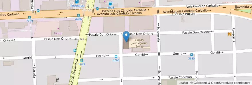 Mapa de ubicacion de Parroquia San Juan Evangelista en アルゼンチン, サンタフェ州, Departamento Rosario, Municipio De Rosario, ロサリオ.