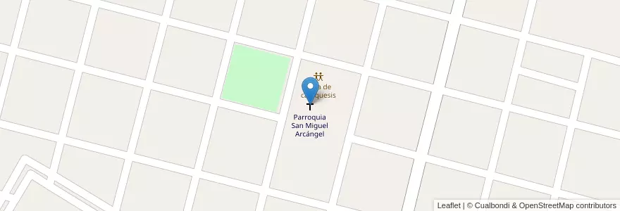 Mapa de ubicacion de Parroquia San Miguel Arcángel en Argentina, Entre Ríos, Departamento Uruguay, Distrito Molino, Caseros, Colonia Caseros.