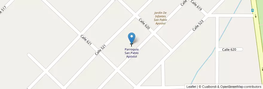 Mapa de ubicacion de Parroquía San Pablo Apóstol en آرژانتین, استان بوئنوس آیرس, Partido De Berazategui, El Pato.