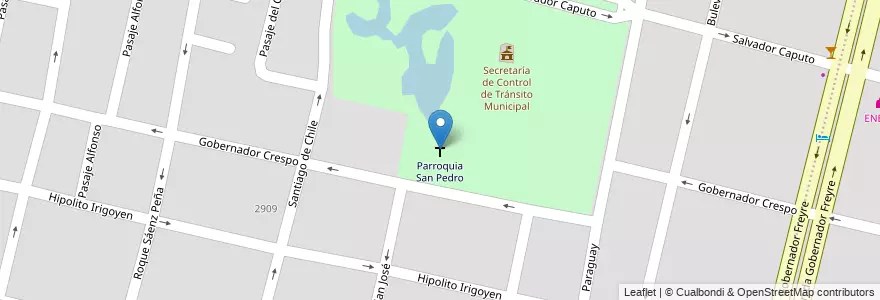 Mapa de ubicacion de Parroquia San Pedro en 아르헨티나, Santa Fe, Departamento La Capital, Santa Fe Capital, Santa Fe.