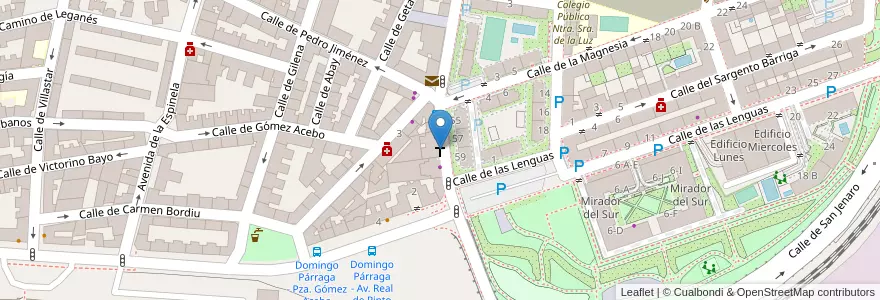 Mapa de ubicacion de Parroquia Santa Inés en Испания, Мадрид, Мадрид, Área Metropolitana De Madrid Y Corredor Del Henares, Мадрид.