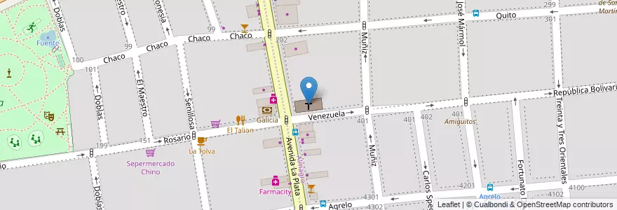 Mapa de ubicacion de Parroquia Santa María, Almagro en 阿根廷, Ciudad Autónoma De Buenos Aires, Comuna 5, 布宜诺斯艾利斯.