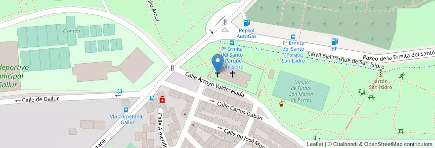 Mapa de ubicacion de Parroquia Santa Rosa de Lima en スペイン, マドリード州, Comunidad De Madrid, Área Metropolitana De Madrid Y Corredor Del Henares, Madrid.