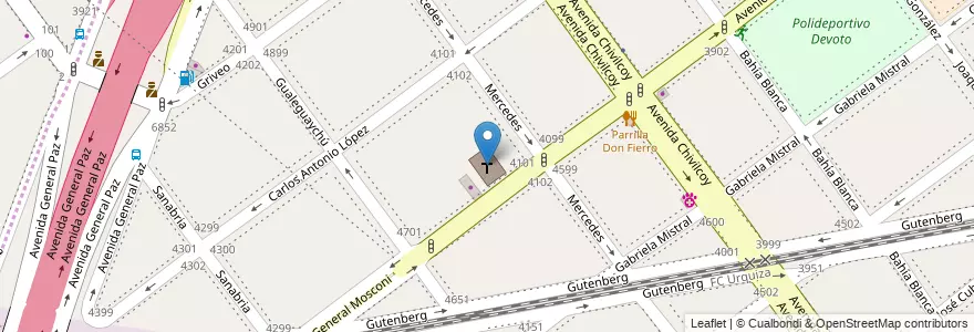 Mapa de ubicacion de Parroquia Soledad de Maria Santisima, Villa Devoto en Arjantin, Buenos Aires, Comuna 11.