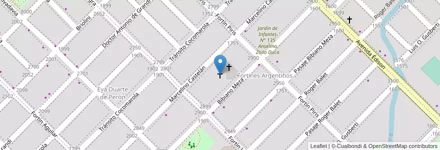 Mapa de ubicacion de Parroquia Verbo Divino en アルゼンチン, チャコ州, Departamento San Fernando, Resistencia, Resistencia.