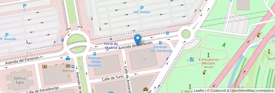 Mapa de ubicacion de PARTENON, AVENIDA, DEL,16 en Испания, Мадрид, Мадрид, Área Metropolitana De Madrid Y Corredor Del Henares, Мадрид.
