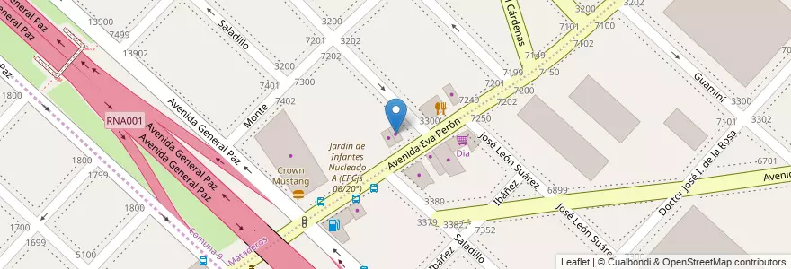 Mapa de ubicacion de Parts Cam, Mataderos en アルゼンチン, Ciudad Autónoma De Buenos Aires, Comuna 9, ブエノスアイレス.