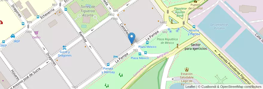 Mapa de ubicacion de Paru en Argentine, Ciudad Autónoma De Buenos Aires, Buenos Aires, Comuna 13.