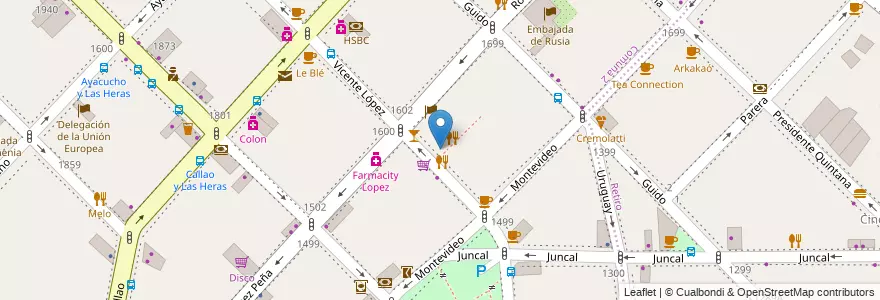 Mapa de ubicacion de Pasaje Suizo, Recoleta en الأرجنتين, Ciudad Autónoma De Buenos Aires, Comuna 2, Comuna 1, Buenos Aires.