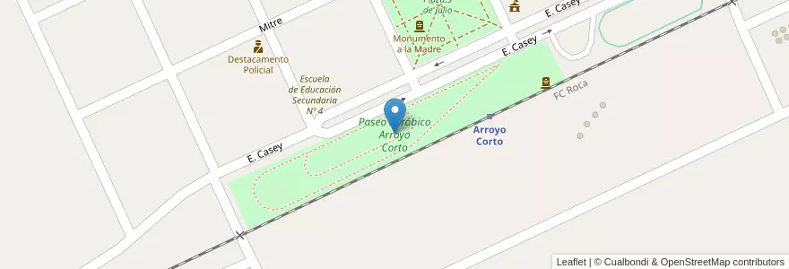 Mapa de ubicacion de Paseo Aeróbico Arroyo Corto en Arjantin, Buenos Aires, Partido De Saavedra.